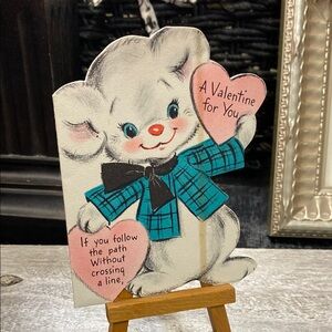 Vintage 1955 Valentines Day Mouse Hallmark Card!